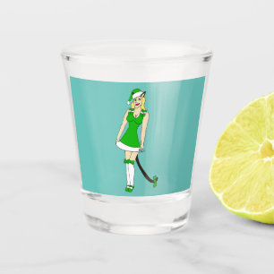 Verre A Shot Catgirl de Noël verte