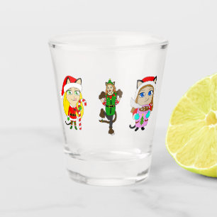 Verre A Shot Catgirls de Noël