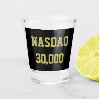 Verre A Shot Célébration du NASDAQ 30000 en Bourse