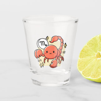 Verre A Shot Celestial Scorpio Zodiac Chibi Line Art Gift
