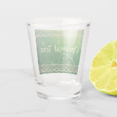 Verre A Shot Céltic Green Knots & Feuilles (Dos)