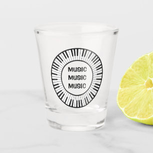 Verre A Shot Cercle de touches de piano Design