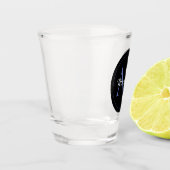 Verre A Shot Cercle minimal moderne nom initial monogramme mode (Gauche)
