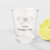 Verre A Shot Cérémonie de Bachelor avec Cravate Papillon Person (Devant)
