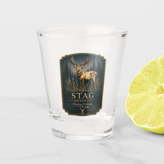 VERRE A SHOT CERF – COLLECTION DE CHASSE (Devant)