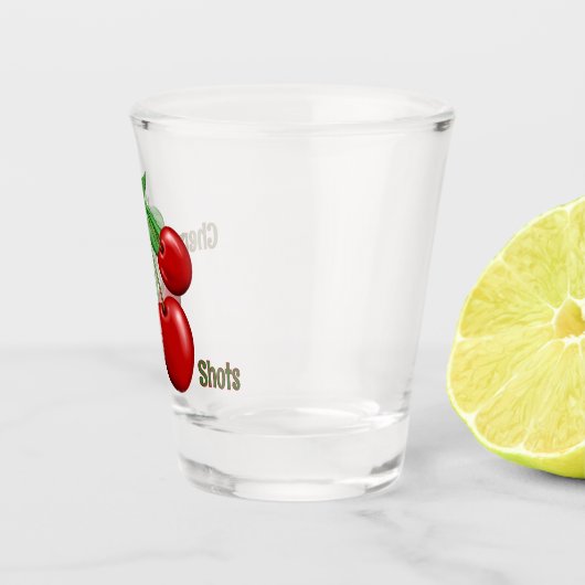 Verre A Shot Cerises rouges Conception personnalisée (Droite)