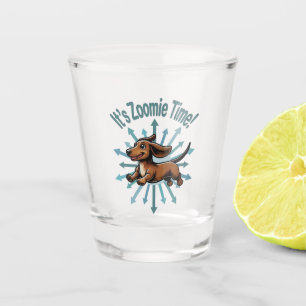 Verre A Shot C'est l'heure de Zoomie Dachshund