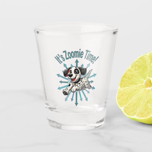 Verre A Shot C'est l'heure des Zoomies Dalmatien (Devant)