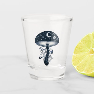 Verre A Shot Champignons bleus de la marine céleste