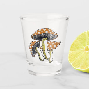 Verre A Shot Champignons rétro