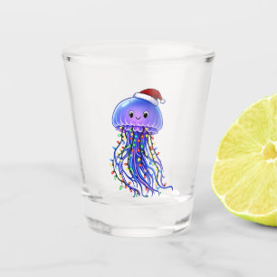 Verre A Shot Chapeau de Père Noël en méduse Lumières de Noël Jo