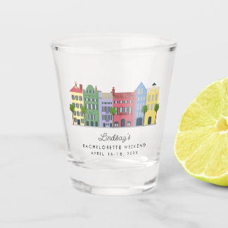 Verre A Shot Charleston Rainbow Row Shot Glass