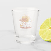 Verre A Shot Chat adorable se relaxer au soleil - Animal de com (Dos)