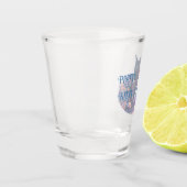 Verre A Shot Chat bleu noir Fleurs Joli Chat (Gauche)