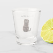 Verre A Shot Chat Brun Chocolat (Dos)