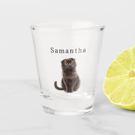 Verre A Shot Chat Brun Chocolat (Devant)