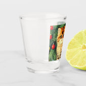 Verre A Shot Chat de Noël Vintage (Gauche)