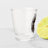 Verre A Shot Chat de sorcière Halloween Déplaisant Portrait mig (Gauche)