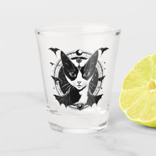 Verre A Shot Chat et chauves-souris I