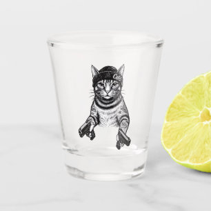 Verre A Shot Chat Gangster Tatoué Art   Kitty Streetwear Cool