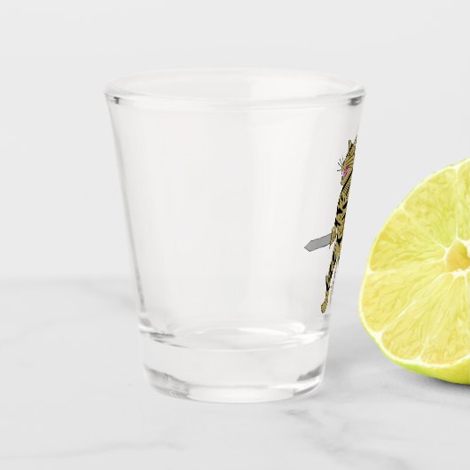 Verre A Shot Chat guerrier (Gauche)