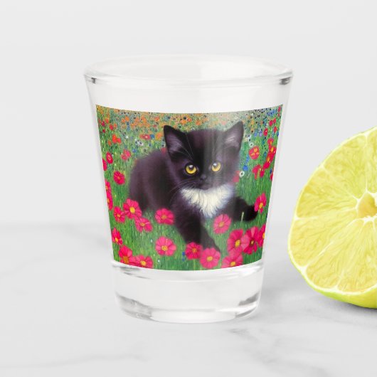 Verre A Shot Chat Gustav Klimt Tuxedo (Devant)