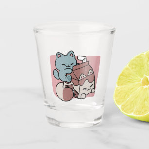 Verre A Shot Chat Mignon Lait Chocolat – Boisson Confortable &
