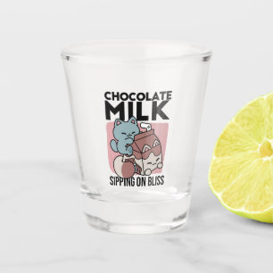 Verre A Shot Chat Mignon Lait Chocolat – Boisson Confortable et