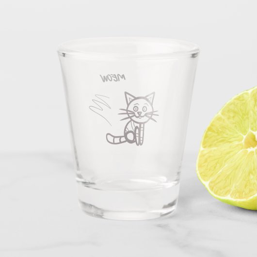 Verre A Shot chat noir (Dos)