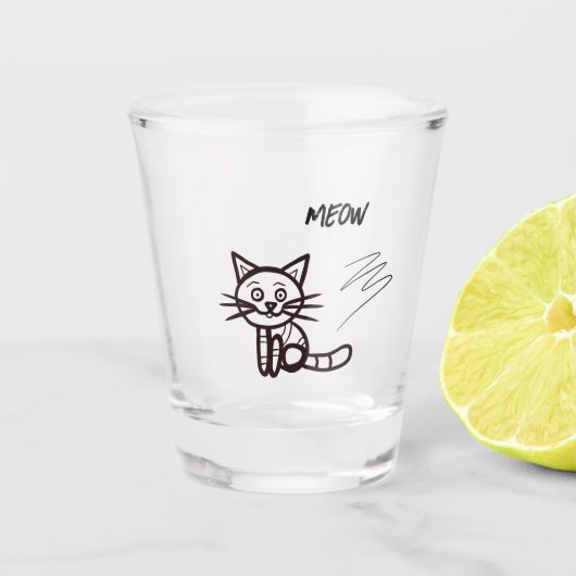 Verre A Shot chat noir (Devant)