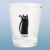 Verre A Shot Chat noir personnalisé