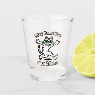 Verre A Shot Chat Restez Positif