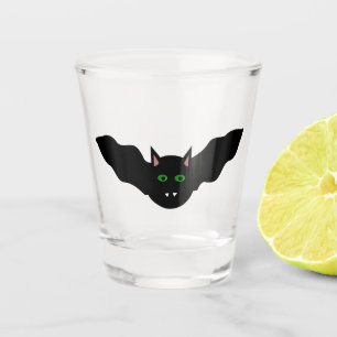 Verre A Shot Chat Vampire face chauve Halloween Halloween