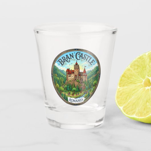 Verre A Shot Château de Bran Roumanie (Devant)