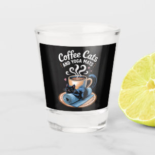 Verre A Shot Chats Café et Tapis de Yoga Yoga de Chat Drôle
