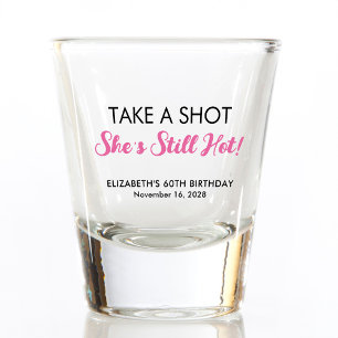 Verre A Shot Chaud Drôle À 60 Anniversaire