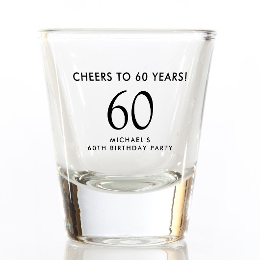 Verre A Shot Cheers to 60 Years 60th Birthday Party