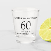 Verre A Shot Cheers to 60 Years 60th Birthday Party (Devant)