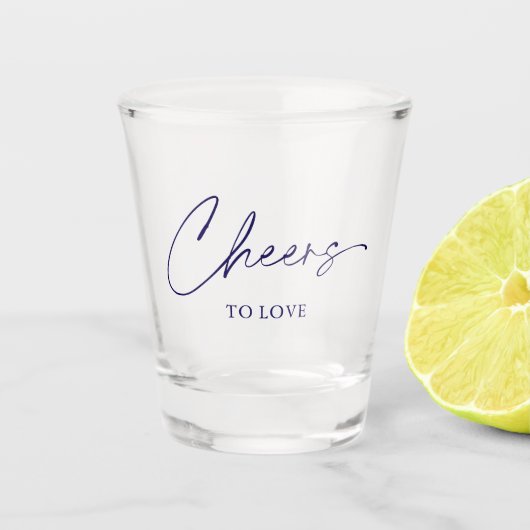 Verre A Shot Cheers to Love - Elegant Mariage Shot Glass (Devant)