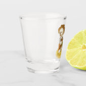 Verre A Shot Cher fermier chien avec Citrouille (Gauche)