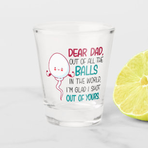 Verre A Shot Cher papa, de toutes les balles dans le monde