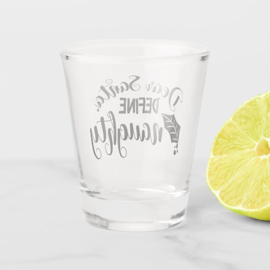 Verre A Shot Cher Père Noël définir vilain (Dos)