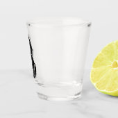 Verre A Shot Cheval sauvage noir dressé - Dessin (Droite)