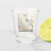 Verre A Shot Chevalier médiéval/dragon/château fantastique (Dos)