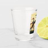 Verre A Shot Chevalier médiéval/dragon/château fantastique (Gauche)