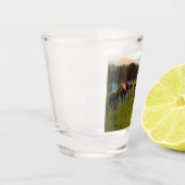 Verre A Shot Chevaux de course Edgar Degas à Longchamp (Gauche)