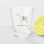 Verre A Shot Chèvre laitière alpine personnalisée (Dos)