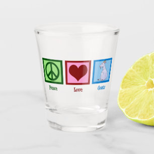 Verre A Shot Chèvres d'amour de paix