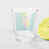 Verre A Shot Chibi avec un chiot (Dos)