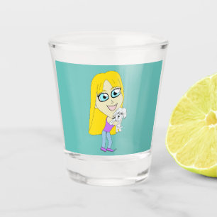 Verre A Shot Chibi avec un chiot